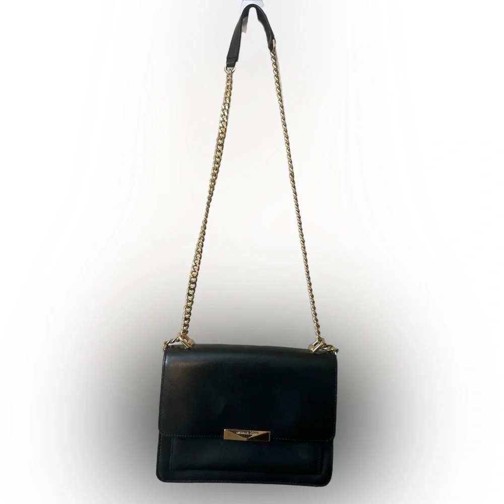 Michael Kors Black Crossbody Bag with Gold Chain